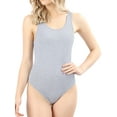 thumbnail image 1 of Zenana Women Basic Solid Soft Stretchy Sleeveless Tank Top Leotard Bodysuit, 1 of 3