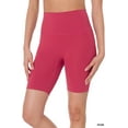 thumbnail image 1 of Zenana Women & Plus Athletic High Rise Wideband Workout Outseam Biker Shorts, 1 of 4