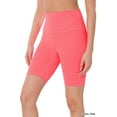 thumbnail image 1 of Zenana Women & Plus Athletic High Rise Wideband Workout Outseam Biker Shorts, 1 of 4
