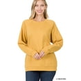 thumbnail image 1 of Zenana Women & Plus Basic Long Sleeve Round Neck Raglan Pullover Sweatshirts Top, 1 of 3