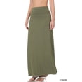 thumbnail image 1 of Zenana Women & Plus Basic Relaxed Foldable High Waist Draped Maxi Skirts, 1 of 2
