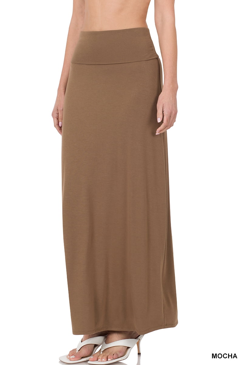 High waist top draped maxi skirt