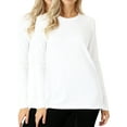 thumbnail image 1 of Zenana Women & Plus Basic Round Crew Neck Long Sleeve Stretch Cotton Spandex T-Shirts, 1 of 4