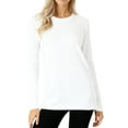thumbnail image 1 of Zenana Women & Plus Basic Round Crew Neck Long Sleeve Stretch Cotton Spandex T-Shirts, 1 of 4