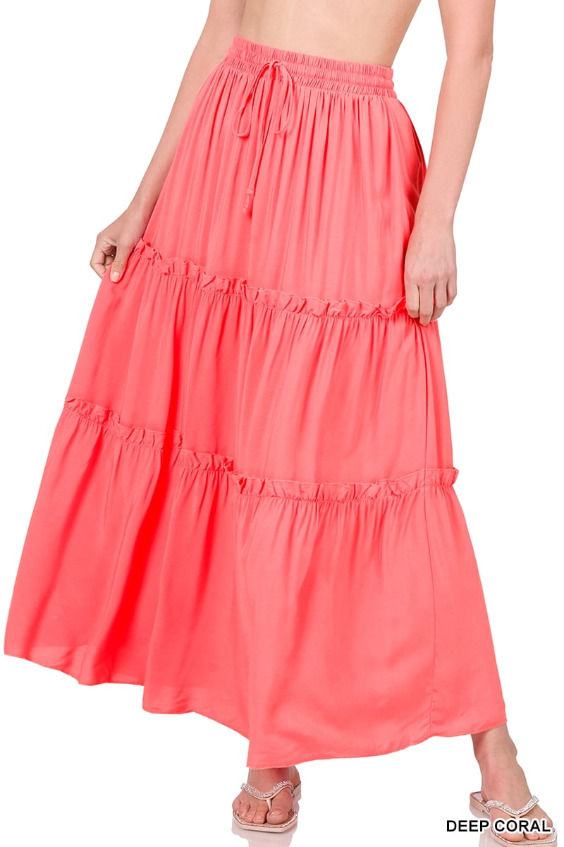 drawstring ribbon tiered skirt pants | Treat ür