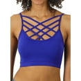 thumbnail image 1 of Zenana Women & Plus Comfort Seamless Crisscross Front Strappy Bralette Sports Bra Top with Removable Pads, 1 of 4
