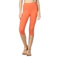 thumbnail image 1 of Zenana Women & Plus Essential Basic Cotton Spandex Stretch Below Knee Length 15" Leggings, 1 of 4