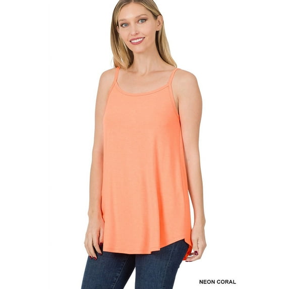 Zenana Women & Plus Front and Back Reversible Spaghetti Strap Flowy Cami Tank Tops