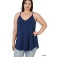thumbnail image 1 of Zenana Women & Plus Front and Back Reversible Spaghetti Strap Flowy Cami Tank Tops, 1 of 6