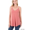 thumbnail image 1 of Zenana Women & Plus Front and Back Reversible Spaghetti Strap Flowy Cami Tank Tops, 1 of 6