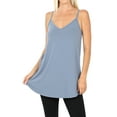 thumbnail image 1 of Zenana Women & Plus Front and Back Reversible Spaghetti Strap Flowy Cami Tank Tops, 1 of 5