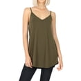 thumbnail image 1 of Zenana Women & Plus Front and Back Reversible Spaghetti Strap Flowy Cami Tank Tops, 1 of 5