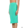 thumbnail image 1 of Zenana Women & Plus Premium Cotton Basic Bodycon Knee Length Midi Office Pencil Skirt, 1 of 3