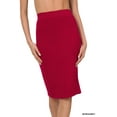 thumbnail image 1 of Zenana Women & Plus Premium Cotton Basic Bodycon Knee Length Midi Office Pencil Skirt, 1 of 3