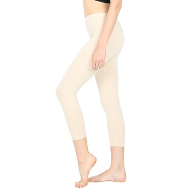 Zenana Women's Plus Size Capri Leggings – 95% Cotton 5% Spandex, Jersey, 16" Inseam – Breathable Stretch