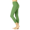 thumbnail image 1 of Zenana Women & Plus Premium Cotton Mid-High Banded Waist Capri Leggings, 1 of 3