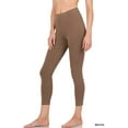 thumbnail image 1 of Zenana Women & Plus Premium Cotton Mid-High Waist Capri Leggings, 1 of 2