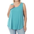 thumbnail image 1 of Zenana Women & Plus Relaxed Fit Scoop Neck Sleeveless Round Hem Blouse Tank Top, 1 of 3