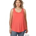 thumbnail image 1 of Zenana Women & Plus Relaxed Fit Scoop Neck Sleeveless Round Hem Blouse Tank Top, 1 of 4