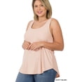 thumbnail image 1 of Zenana Women & Plus Relaxed Fit Scoop Neck Sleeveless Round Hem Blouse Tank Top, 1 of 5