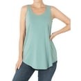 thumbnail image 1 of Zenana Women & Plus Relaxed Fit Scoop Neck Sleeveless Round Hem Blouse Tank Top, 1 of 4