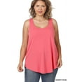 thumbnail image 1 of Zenana Women & Plus Relaxed Fit Scoop Neck Sleeveless Round Hem Blouse Tank Top, 1 of 4