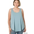 thumbnail image 1 of Zenana Women & Plus Relaxed Fit Scoop Neck Sleeveless Round Hem Blouse Tank Top, 1 of 4