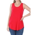 thumbnail image 1 of Zenana Women & Plus Relaxed Fit Scoop Neck Sleeveless Round Hem Blouse Tank Top, 1 of 4