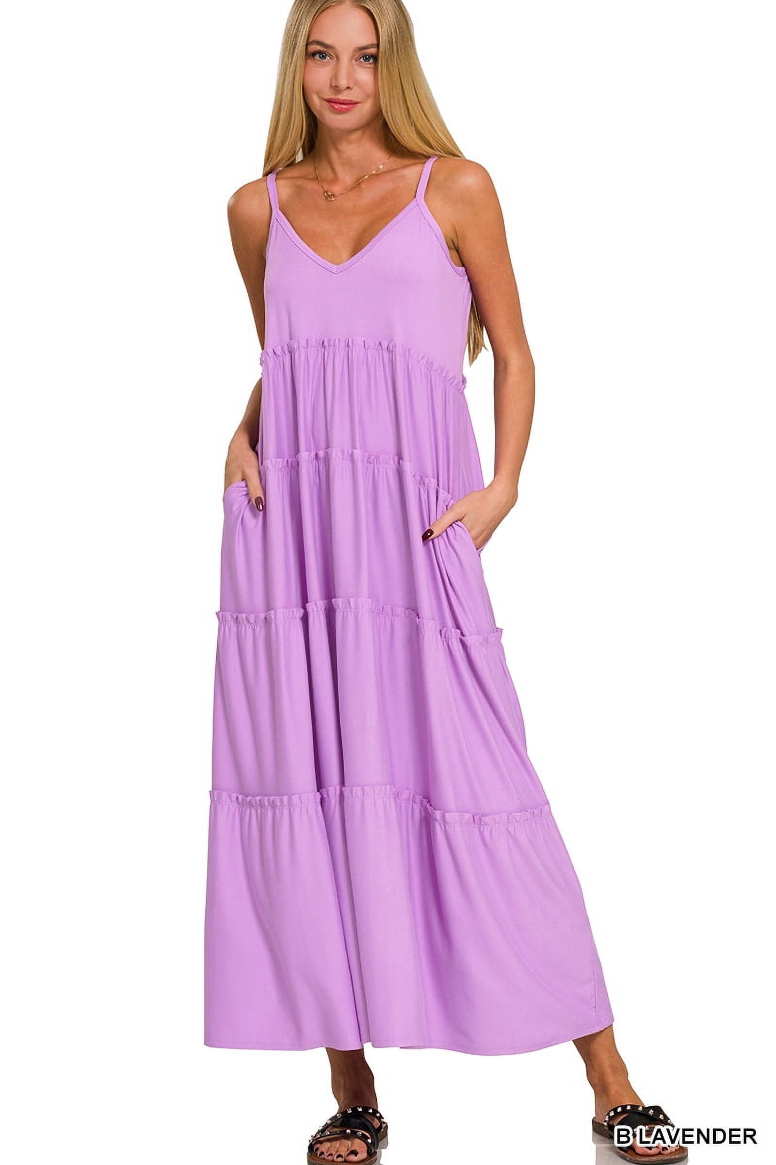floor length tiered dress Pinch Floral Tiered Maxi Dress main image 1