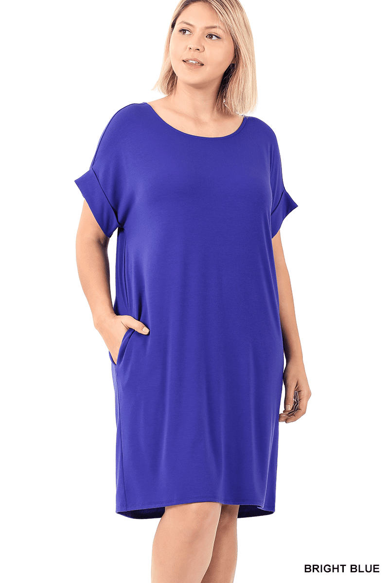 Zenana Round Neck T Shirt Dress main image 0