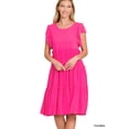 thumbnail image 1 of Zenana Women's Sleeveless Jersey Ruffle Tiered Knee Length Swing Midi Dress, 1 of 4
