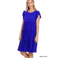 thumbnail image 1 of Zenana Women's Plus Size Ruffle Short Sleeve Tiered Midi A-Line Swing Summer Dress, 1 of 4