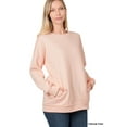 thumbnail image 1 of Zenana Women & Plus (S-3XL) Basic Relaxed Long Sleeve Round Neck Sweatshirts w/Side Pockets, 1 of 2