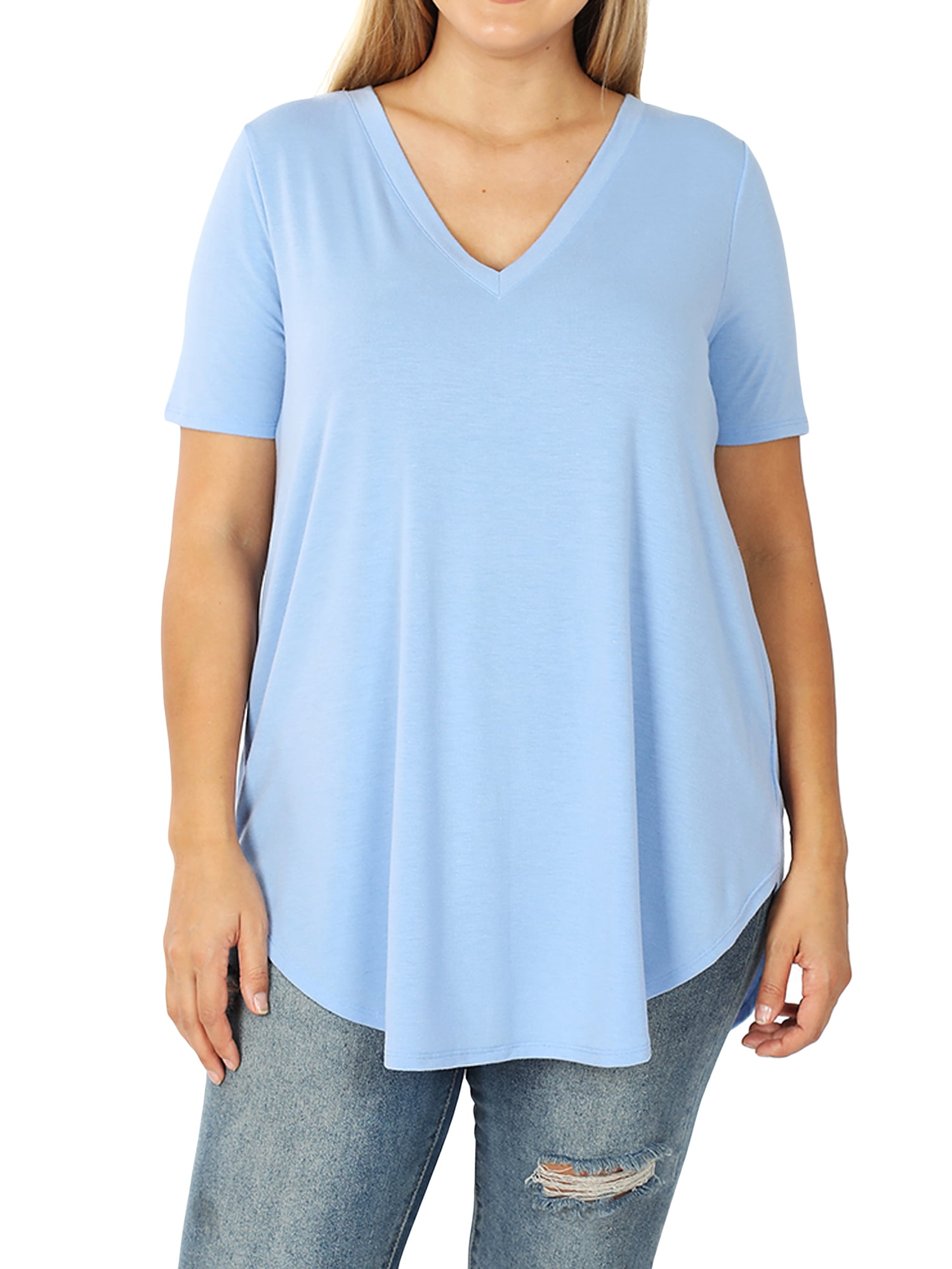 Plus Size Round Neck Half Sleeve T-Shirt