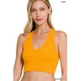 thumbnail image 1 of Zenana Women & Plus Size Ribbed Cropped Racerback Tank Top (S-3XL), 1 of 3