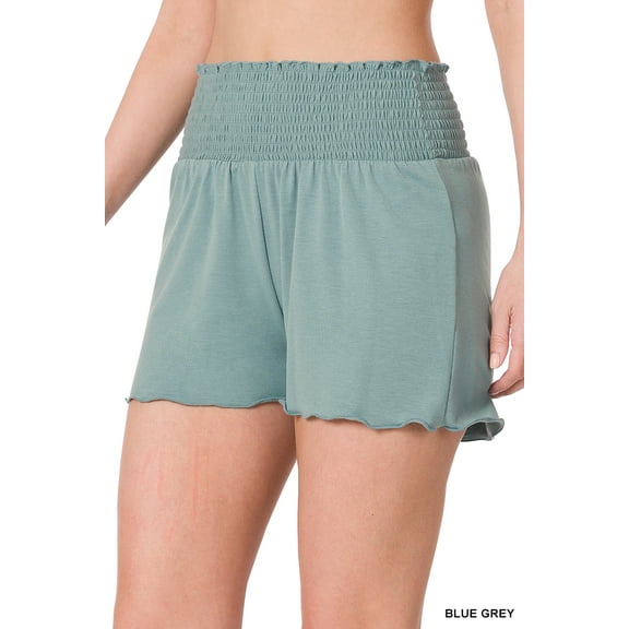 Zenana Women & Plus Size Smocked Waist Lightweight Casual Athletic Lounge Comfy Shorts