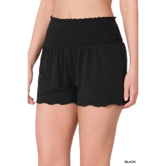 Zenana Women & Plus Size Smocked Waist Lightweight Casual Athletic Lounge Comfy Shorts