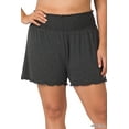 thumbnail image 1 of Zenana Women & Plus Size Smocked Waist Lightweight Casual Athletic Lounge Comfy Shorts, 1 of 4