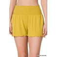 thumbnail image 1 of Zenana Women & Plus Size Smocked Waist Lightweight Casual Athletic Lounge Comfy Shorts, 1 of 4