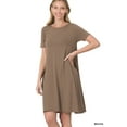 thumbnail image 1 of Zenana Women & Plus Sleeveless Jersey Flared Swing Tank Dress with Side Pockets, 1 of 3