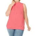 thumbnail image 1 of Zenana Women & Plus Sleeveless Mock-TurtleNeck Pleated Top with Waistband, 1 of 4