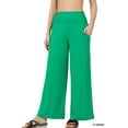 thumbnail image 1 of Zenana Women & Plus Smocked Wide Waistband Flared Bottom Casual Lounge Gaucho Pants, 1 of 4