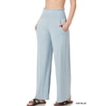 thumbnail image 1 of Zenana Women & Plus Smocked Wide Waistband Flared Bottom Casual Lounge Gaucho Pants, 1 of 4