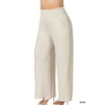 thumbnail image 1 of Zenana Women & Plus Smocked Wide Waistband Flared Bottom Casual Lounge Gaucho Pants, 1 of 4
