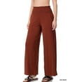 thumbnail image 1 of Zenana Women & Plus Smocked Wide Waistband Flared Bottom Casual Lounge Gaucho Pants, 1 of 4