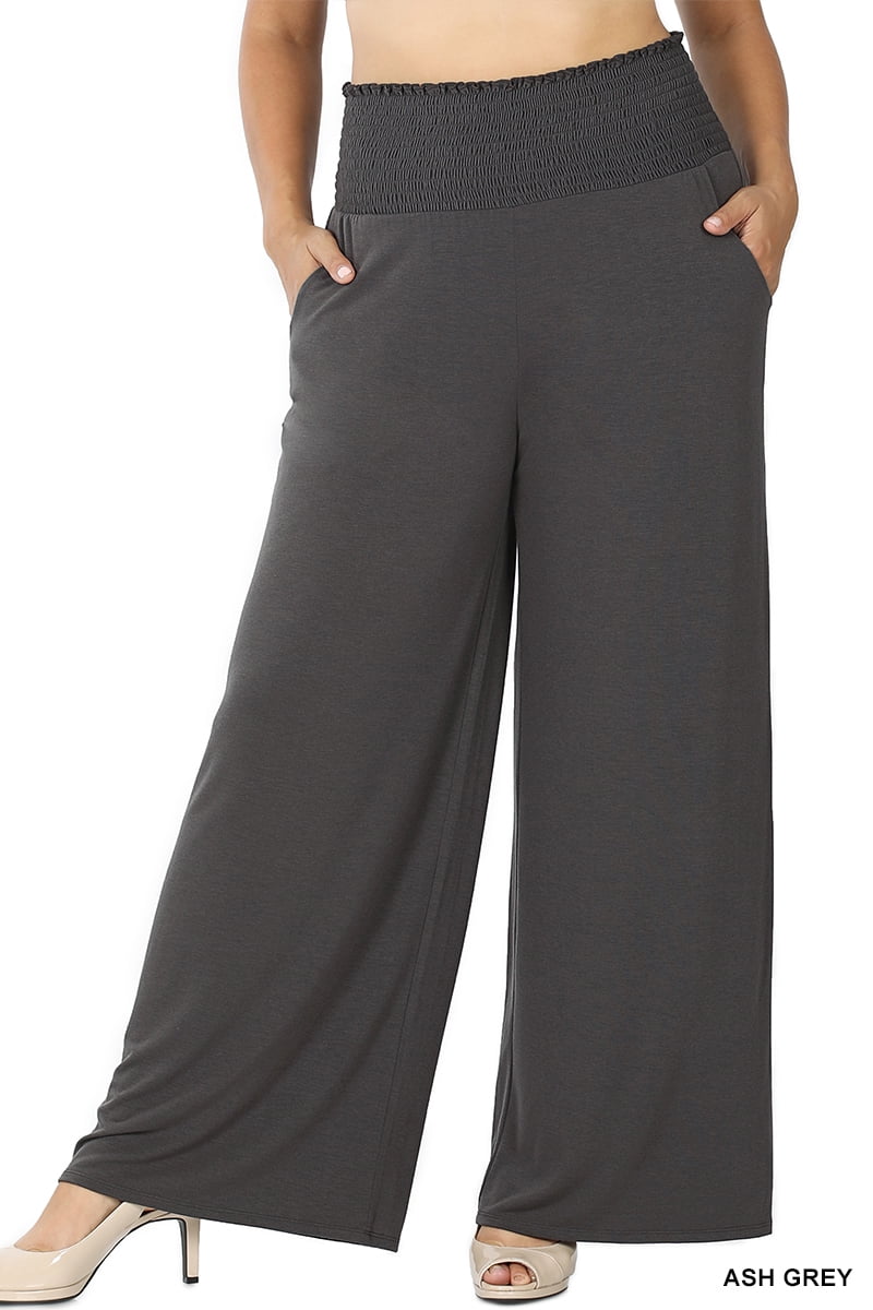 Zenana Smocked Waistband Wide Leg Lounge Pants main image 1