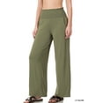 thumbnail image 1 of Zenana Women & Plus Smocked Wide Waistband Flared Bottom Casual Lounge Gaucho Pants, 1 of 4