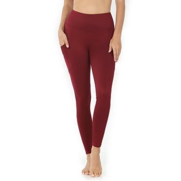 Zenana Women & Plus Soft Wide Waistband Active Fitness Tight Yoga Leggings with Pockets (Single & Multi-Packs Available)