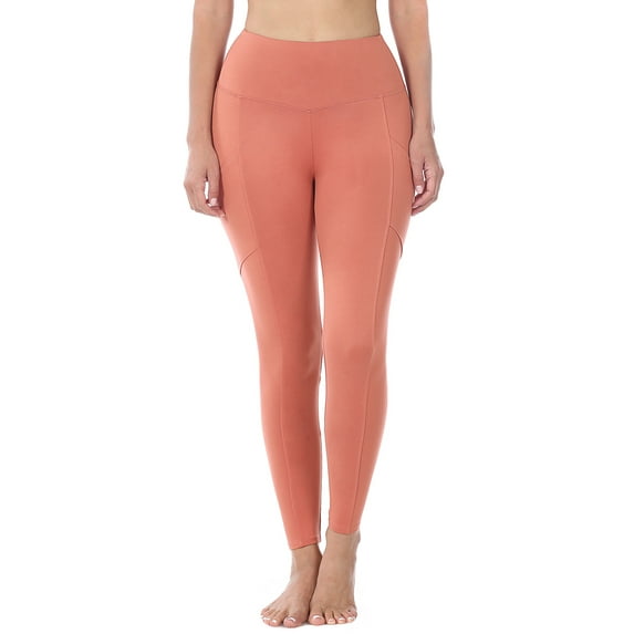 Zenana Women & Plus Soft Wide Waistband Active Fitness Tight Yoga Leggings with Pockets (Single & Multi-Packs Available)