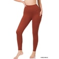 thumbnail image 1 of Zenana Women & Plus Soft Wide Waistband Active Fitness Tight Yoga Leggings with Pockets (Single & Multi-Packs Available), 1 of 3